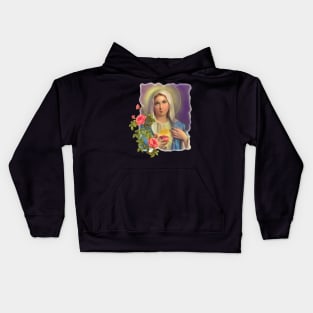 Roses and Mary | Mother's Day Gift Kids Hoodie